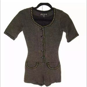Vintage Betsey Johnson Luxe Tweed Romper